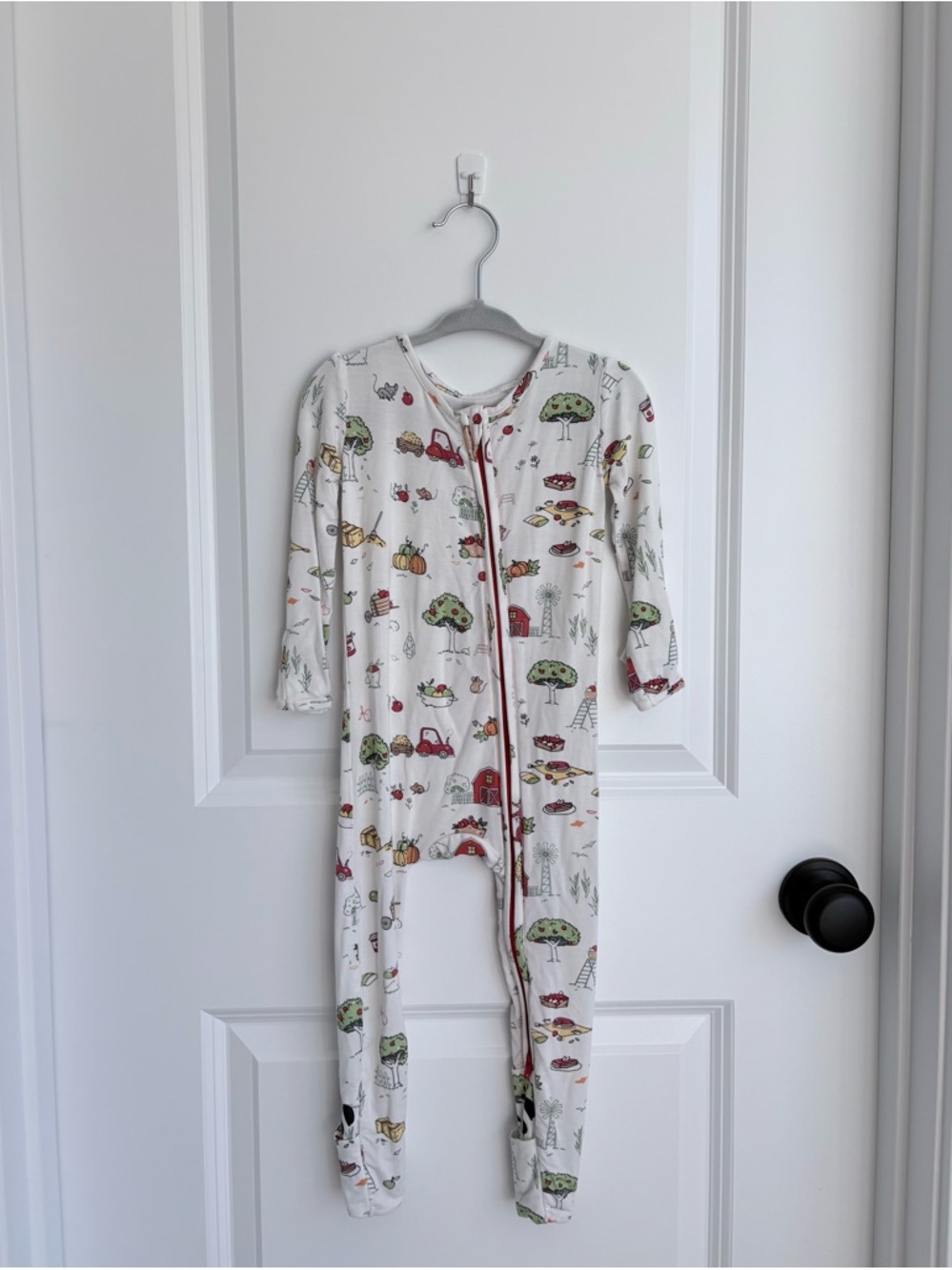 🍎Bellabu Bear Farm Vibes Bamboo Convertible Zippy Footie